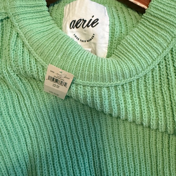 Aerie Women’s Green Oversized Lounge Sweater Size XS - Picture 4 of 8